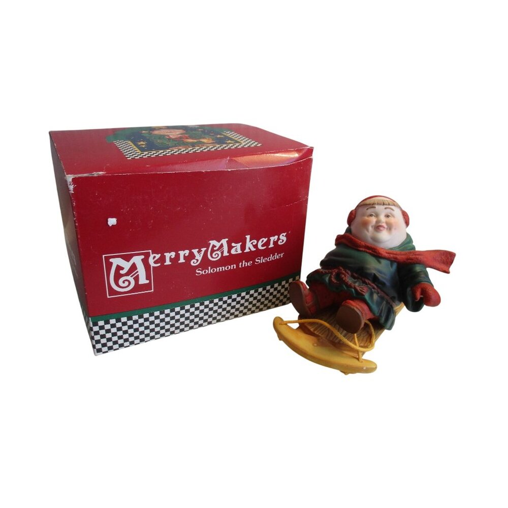 *SOLOMON THE SLEDDER 'Merry Makers' #9356-4 - DEPT 56 Retired - NIB